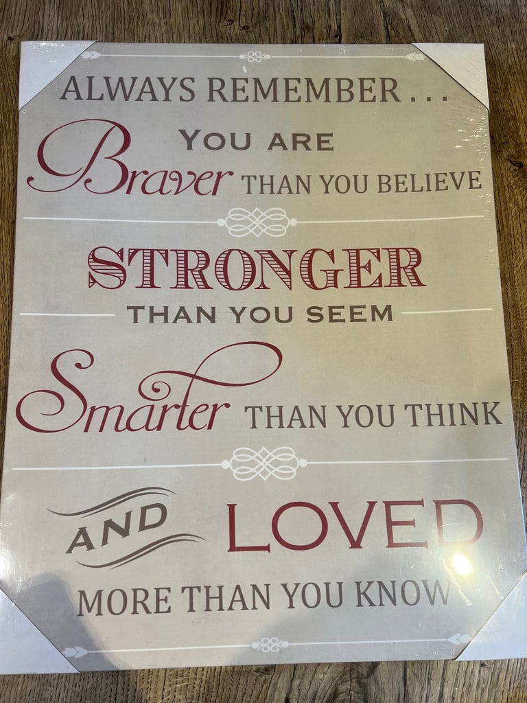 image for Canvas Stronger Smarter Loved