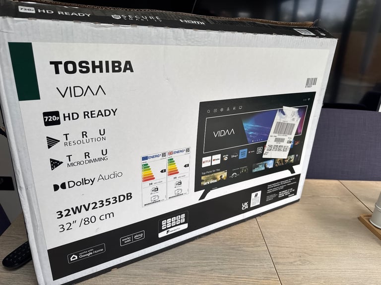 Toshiba 32 Inch 32WV2353DB Smart HD Ready HDR DLED Freely TV BRAND NEW BOXED 