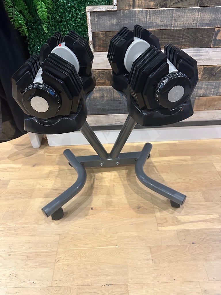 image for 25KG Adjustable Dumbbell set with stand high quality 