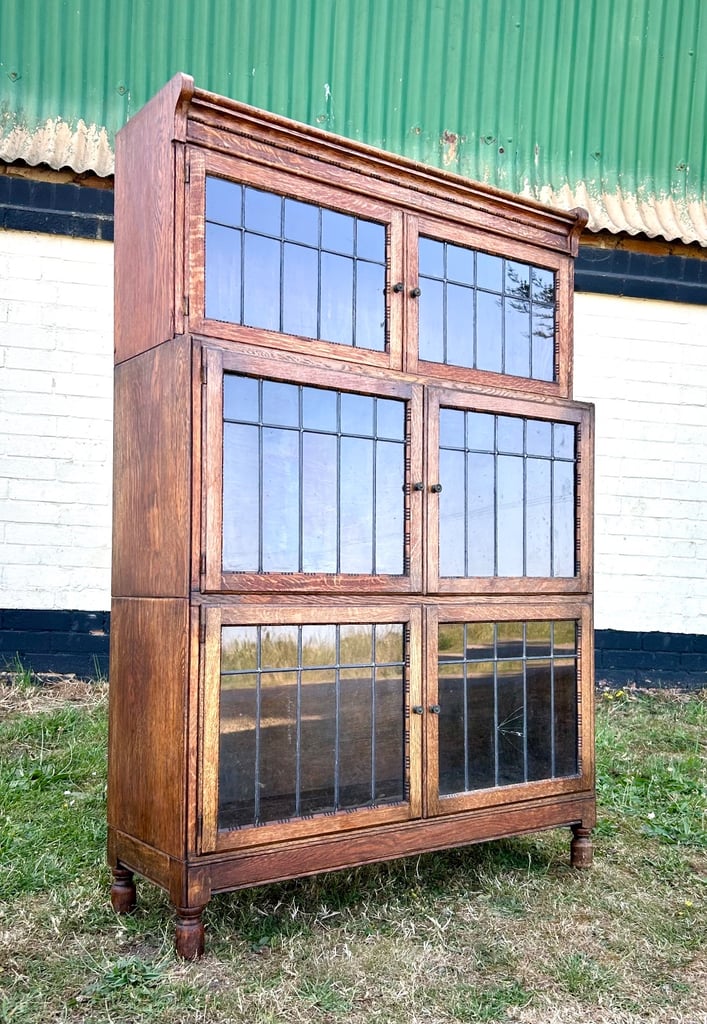 Oak minty antique bookcase drawer cabinet chest of draws desk vintage haberdashery library