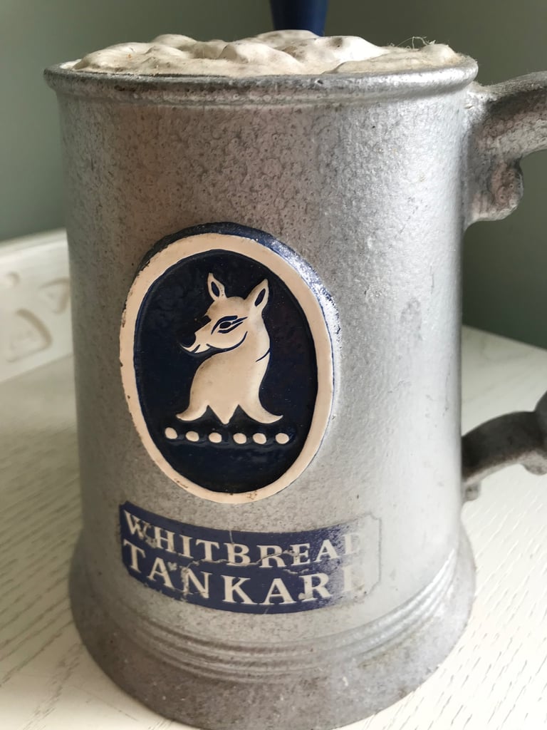 Vintage Whitbread Beer Pump and Glasses