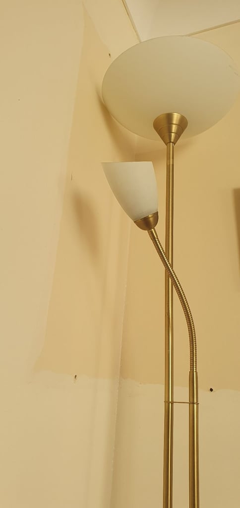 image for Brass lamp with 2 lights