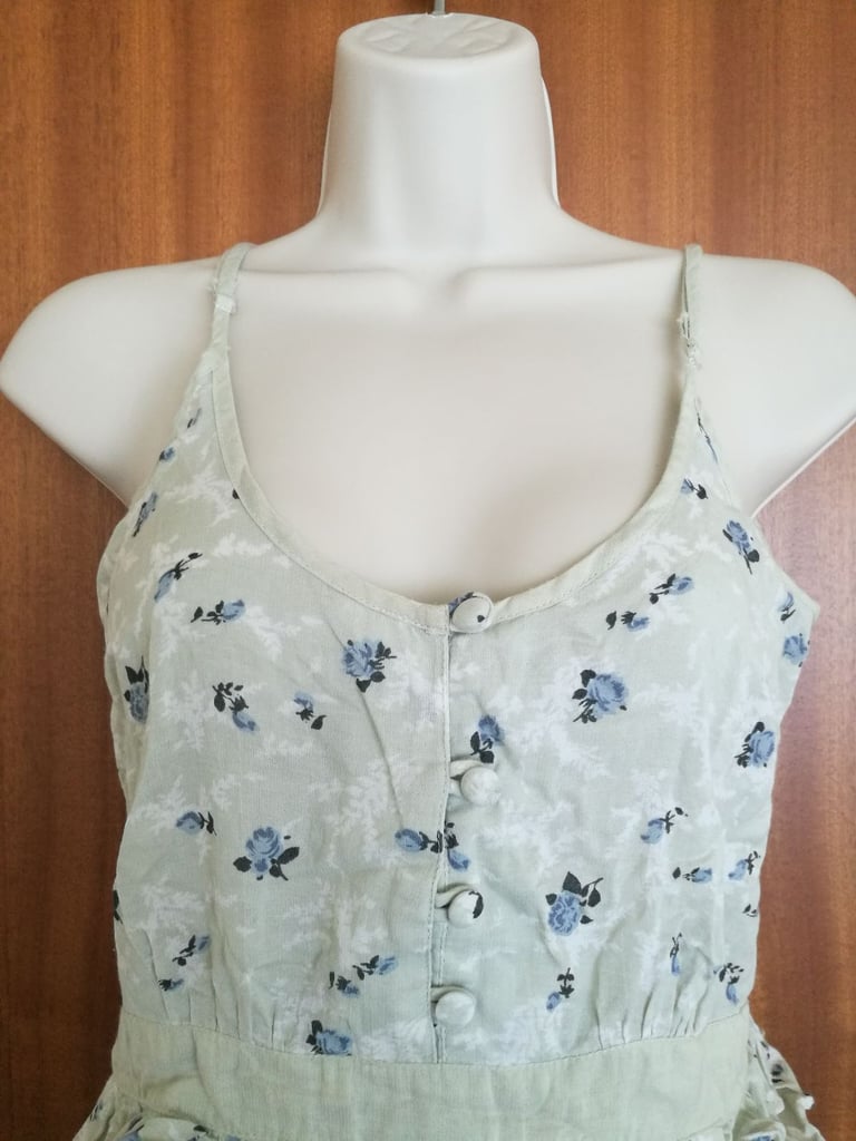 Mint green floral print cami top 8