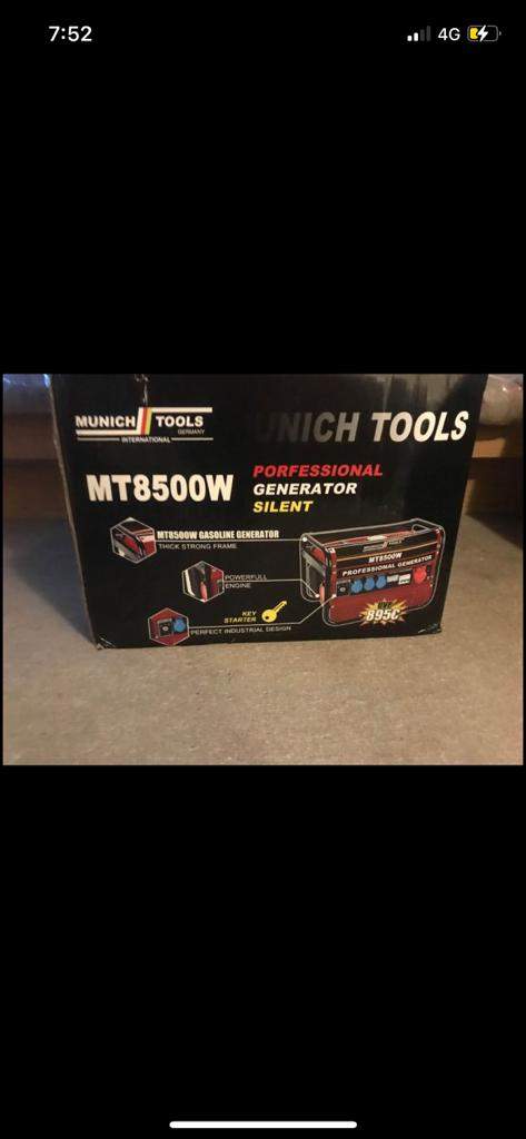 💥⚡ 🎁Brand NEW GERMAN 2022 Model ML8500 Silent Petrol Generator 8.5 KVA, With 6.5 HP for Sale