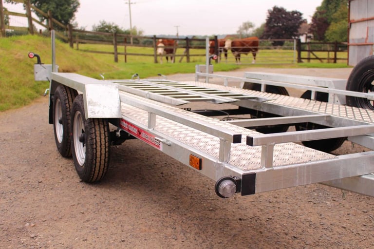 image for Phoenix Smart Trailer Car Transporter Twin Braked Axle with 2 Meter Ladder Ramps 2000 kgs Gross