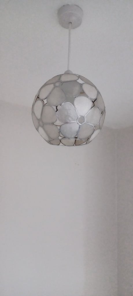 Vintage Capriz shell flower design shade