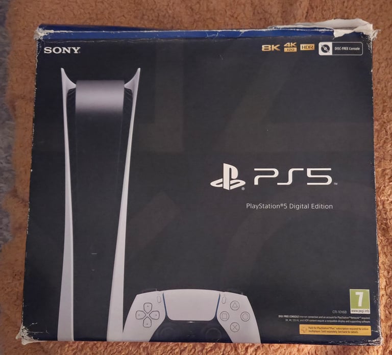 image for PlayStation 5 slim digital edition with extra controller. 