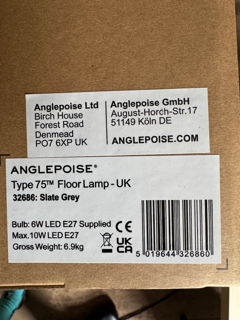 Brand New Anglepoise Type 75 Floor Lamp in Slate Grey | Save £50 on Anglepoise web price