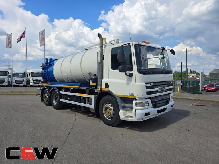 *EURO 5* DAF 2014 (14) FAN CF 75.310 6x2 WHALE VACUUM TANKER - 384000kms