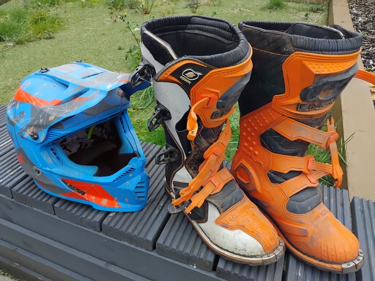image for Motocross helmets/boots/goggles bundle 