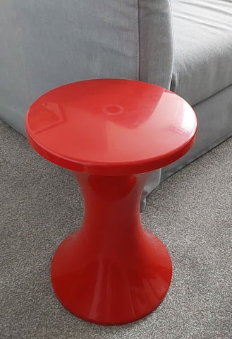 Furniture Tam Tam Stool Argos PAIR OF RED RETRO TAM TAM PLASTIC