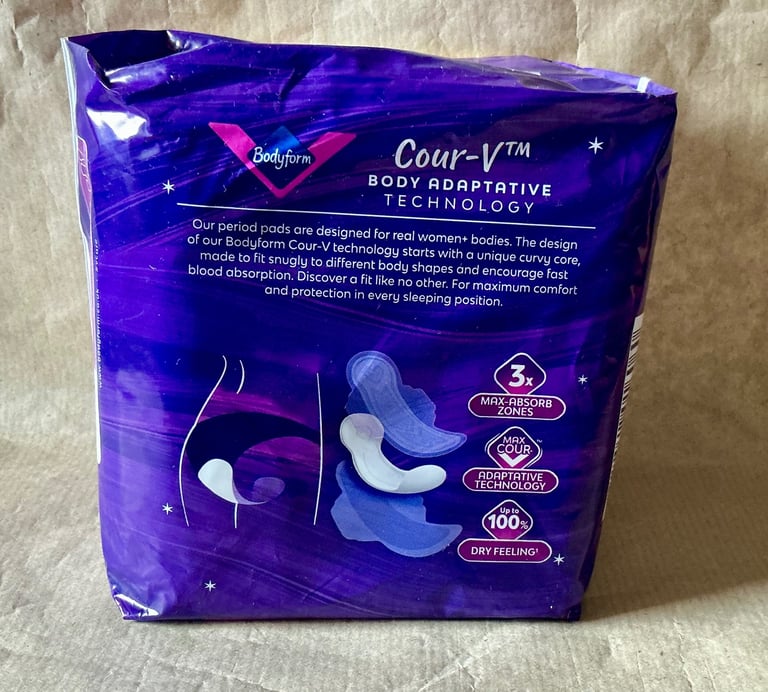 Bodyform Goodnight Ultra Large+ with Wings Super Heavy Flow Sanitary Towels Pads