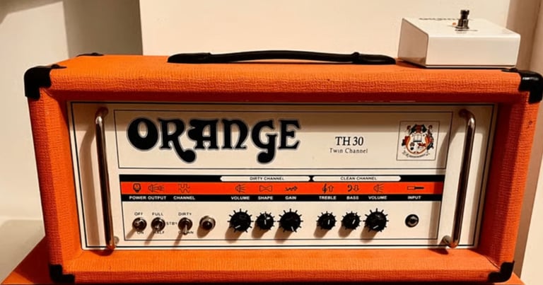 Orange TH30 Guitar amp Valve Head and footswitch