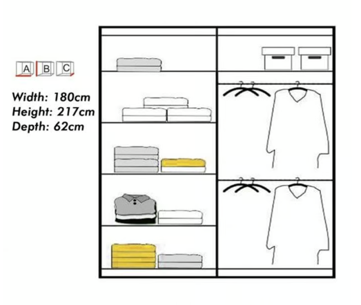 Brand New - Chicago Mirror Sliding Door Wardrobe - Walnut - SAME/NEXT DAY DELIVERY