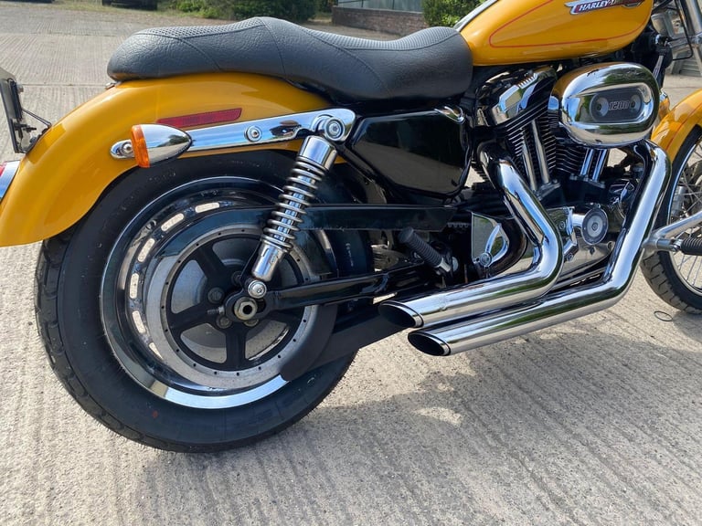 2008 57 HARLEY DAVIDSON XL 1200 C XL1200 CUSTOM SPORTSTER YELLOW CRUISER STUNNER