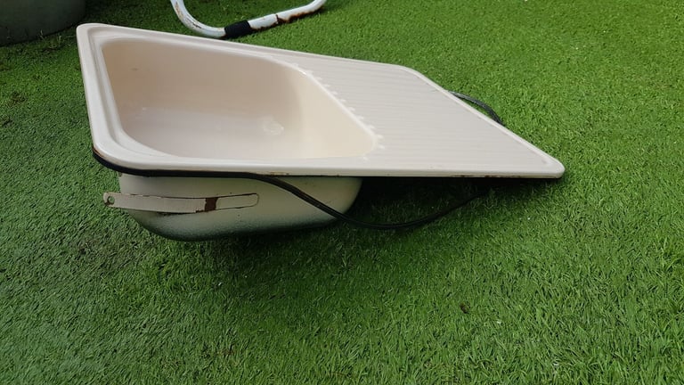 Sink with drainer for caravan, camper or motorhome boat.