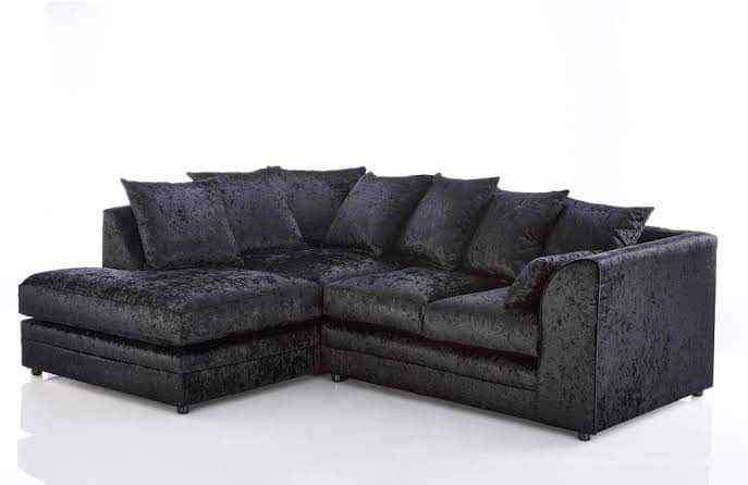 **EXPRESS DELIVERY** BRAND NEW PLUSH VELVET DYLAN CORNER SOFAS SET ON SPECIAL OFFER,