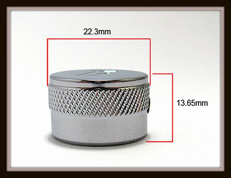 TELECASTER CONTROL KNOBS x2 CHROME