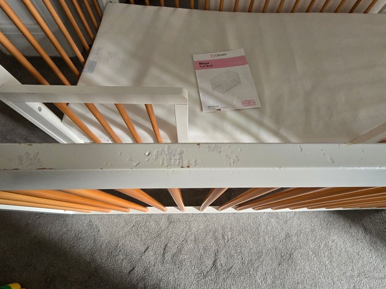 image for Maya cot bed from OBaby. White colour. 