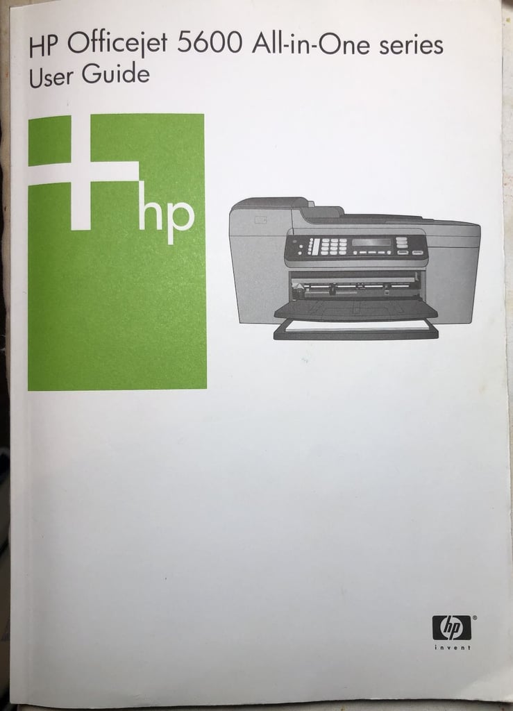 USER GUIDE & INSTALLATION CDs HP OFFICEJET PRINTER 5600 ALL-IN-ONE SERIES