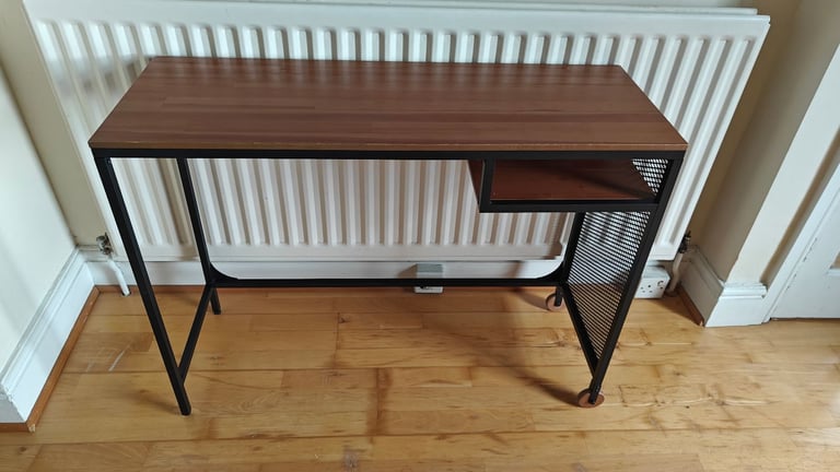 image for IKEA FJÄLLBO Laptop Table Wood and Black Metal, 100x36x75cm