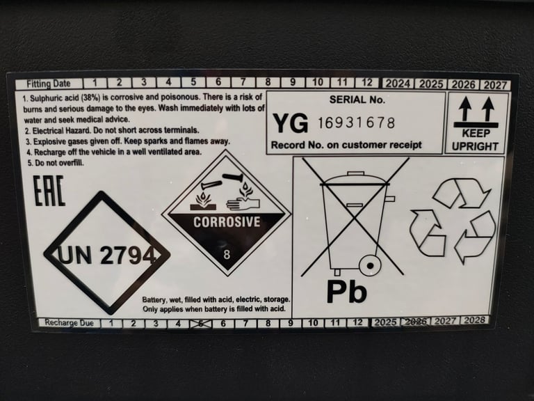  New Car Battery for Sale.