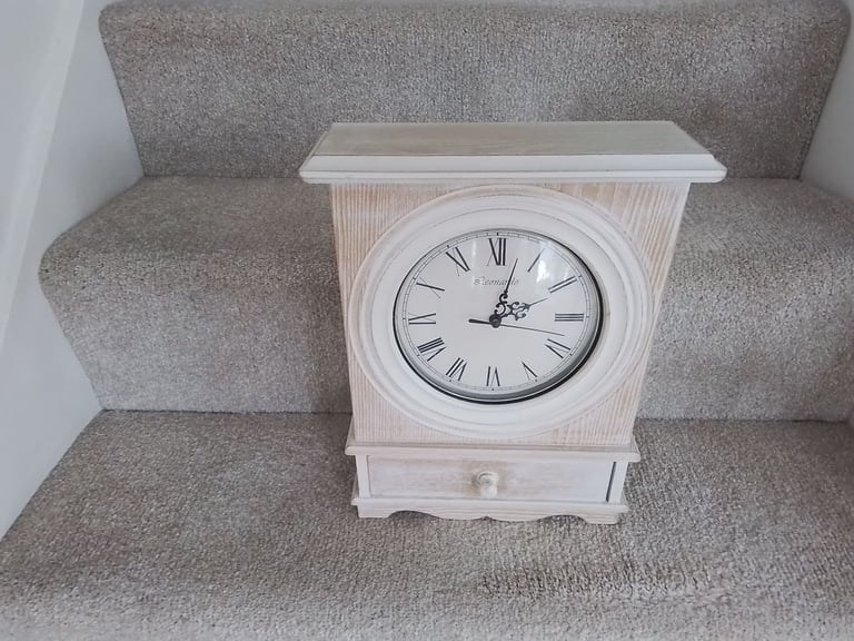 Clock By Leonardo In Lime Oak Wood Casing with Drawer 