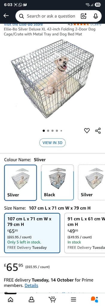 Foldable 2 door dog cage 42" new for sale RRP £66