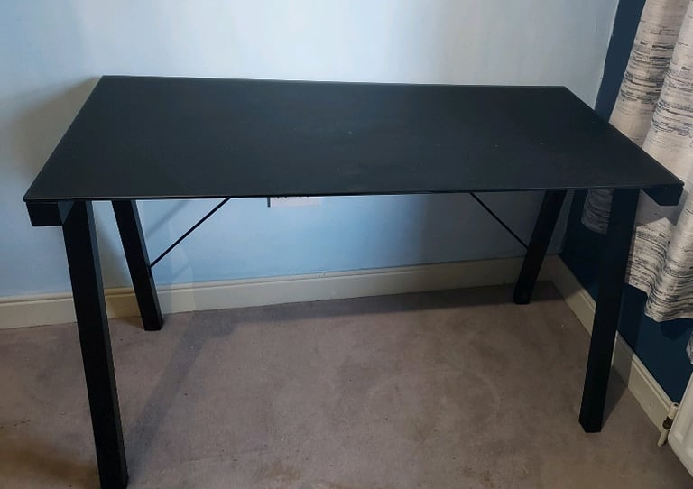 image for Black glass top gaming table