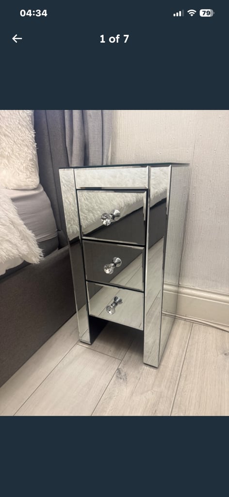 Two Mirrored Bedside Tables -BARGAIN