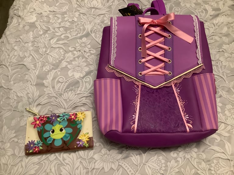 image for Disney LOUNGEFLY Tangled Bag Set ** Brand New ** 