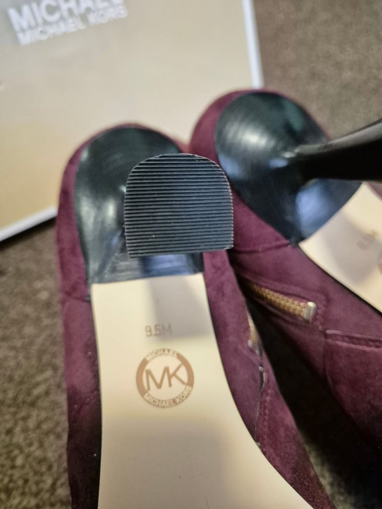 MICHAEL KORS CLARA MID BOOTIE MERLOT SUEDE UK6 RRP£245