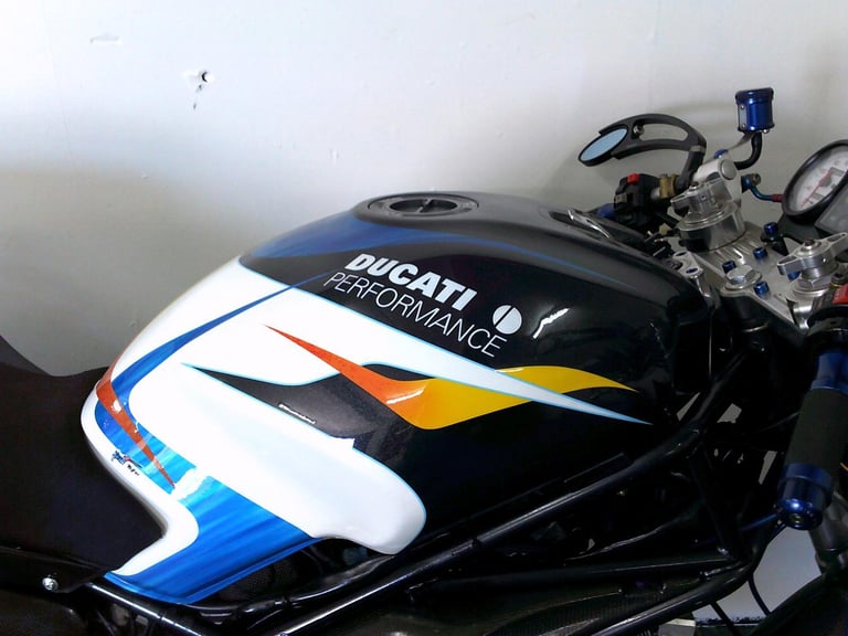 1997 R-reg Ducati 600 Monster streetfighter in multi colours