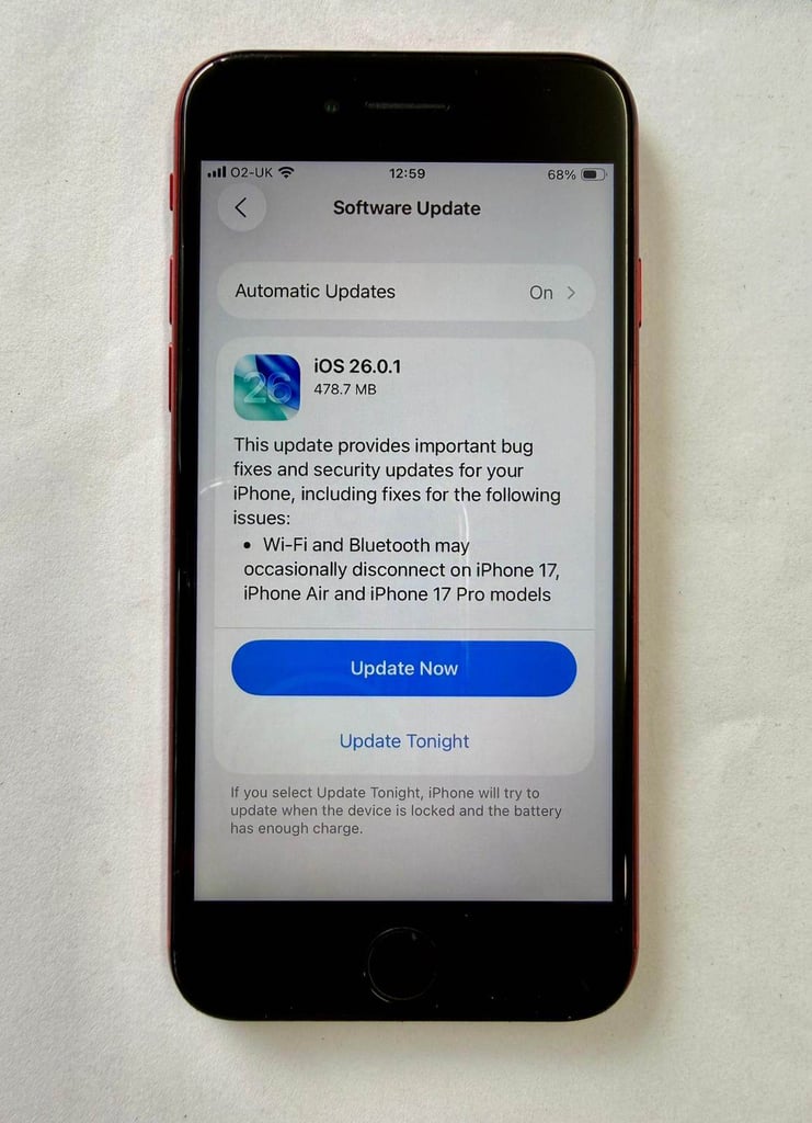 iPhone SE 2020 64GB Red Unlocked Battery Health 100% Latest iOS 26 Good Used Working Condition