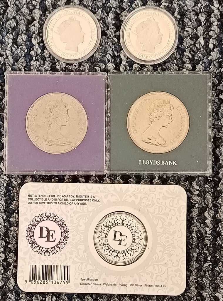 Collection of 5 coins.