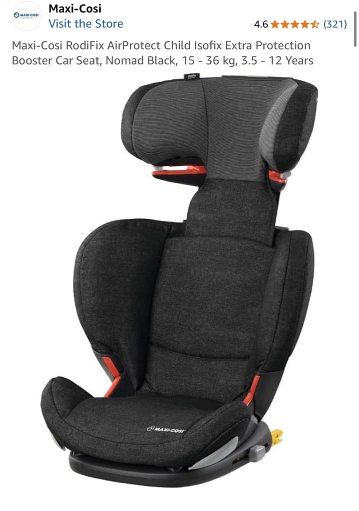 maxi cosi rodifix car baby child seat booster with isofix - excellent