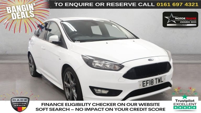 image for 2018 Ford Focus 1.0T EcoBoost ST-Line X Hatchback 5dr Petrol Manual Euro 6 (s/s) (140 ps) Hatchba...