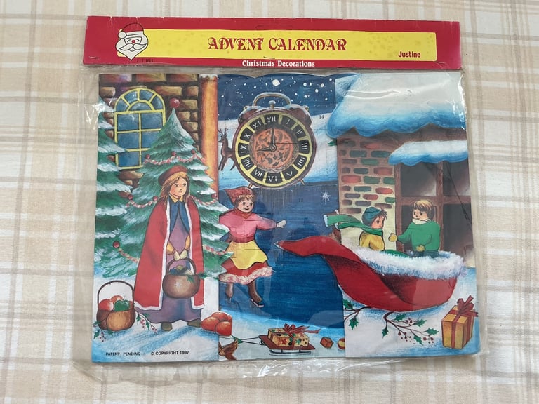 Vtg Christmas advent calendar