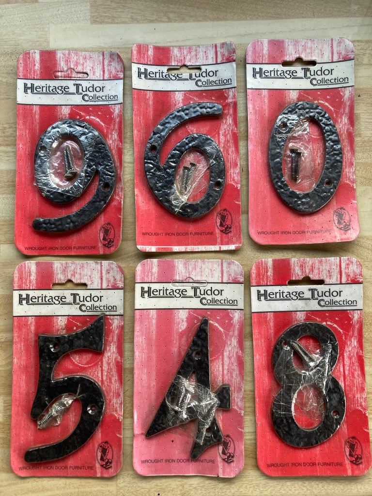 Wrought iron Door numbers