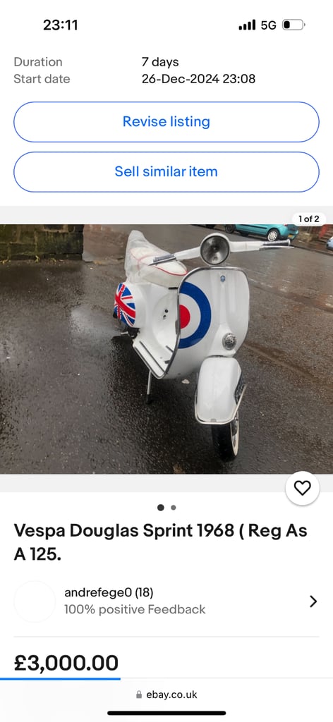 Vespa Douglas Sprint 1968  PGA 875M