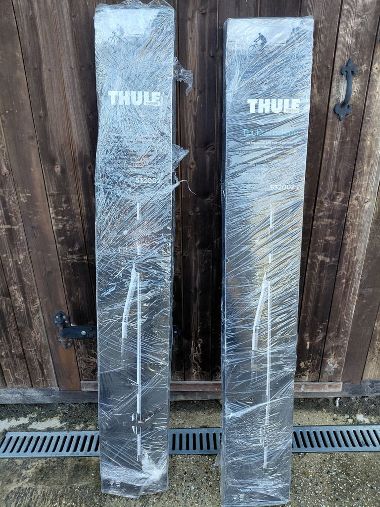 image for 2 x Thule FreeRide 532002 Lockable Upright Cycle Carrier (can be sold separately).