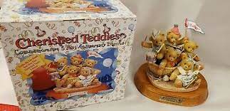 Cherished Teddies Commemorative 5 Year Anniversary Figure - Annie, Brittany, Colby, Danny & Ernie