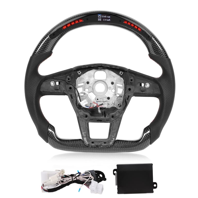 Carbon Fibre LED Display Steering Wheel Replacement