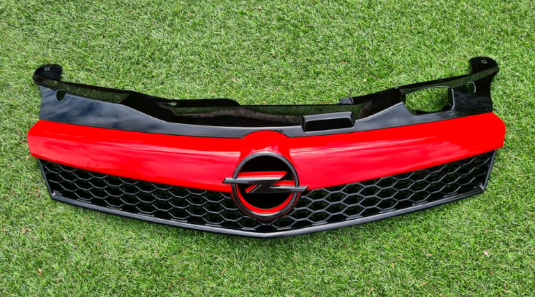 Red Vauxhall Astra H VXR genuine Opel OPC front grill