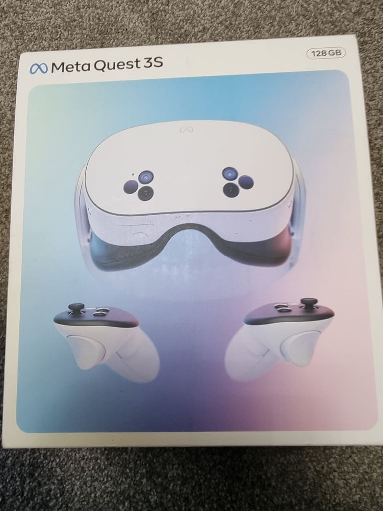 Oculus Meta Quest 3S Virtual Reality Headset 128GB with Controllers and Box