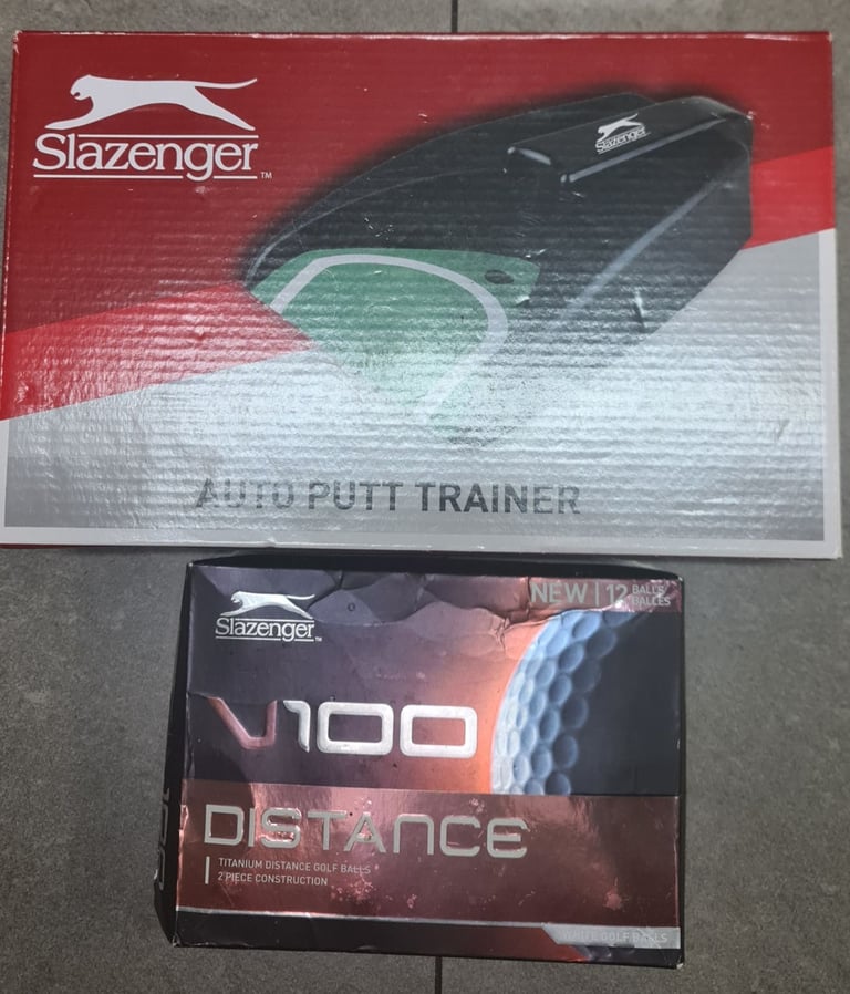 Auto Putt Trainer and Golf Balls x 6
