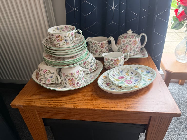 image for Minton haddon hall china tea set 