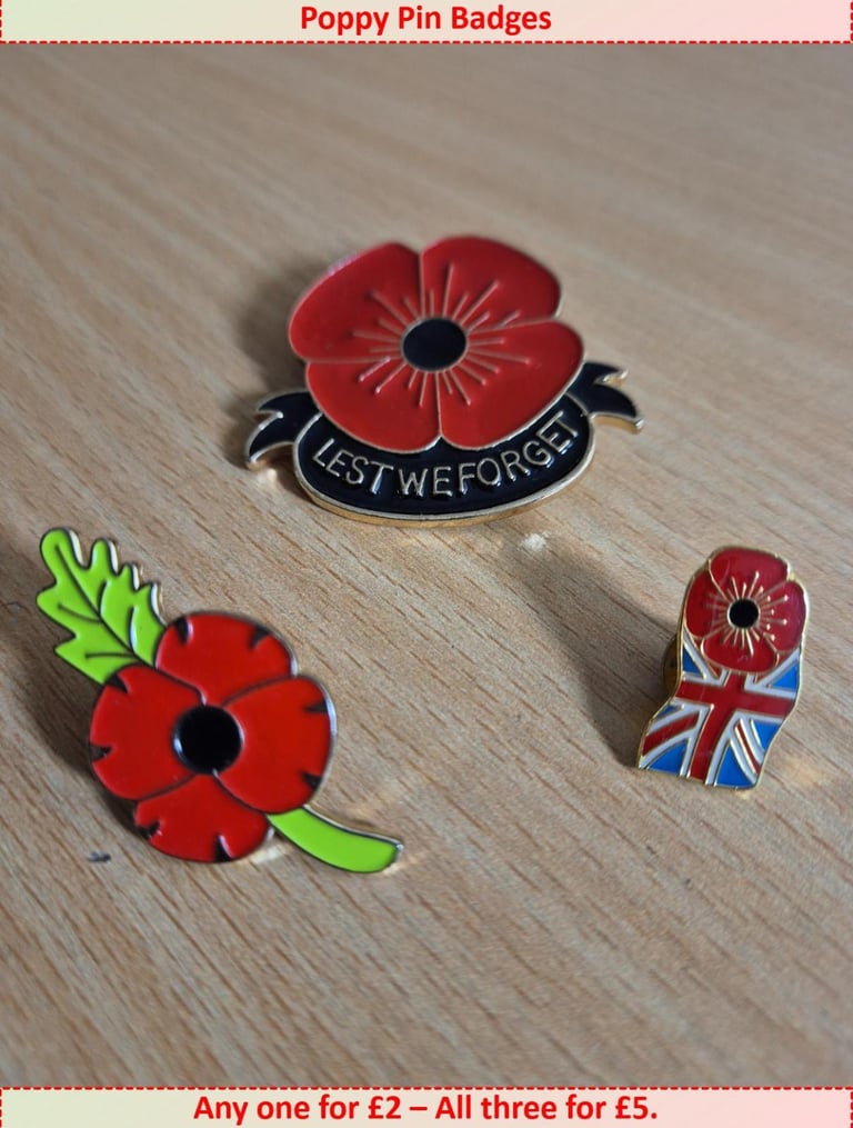 image for Poppy Pin Badges.