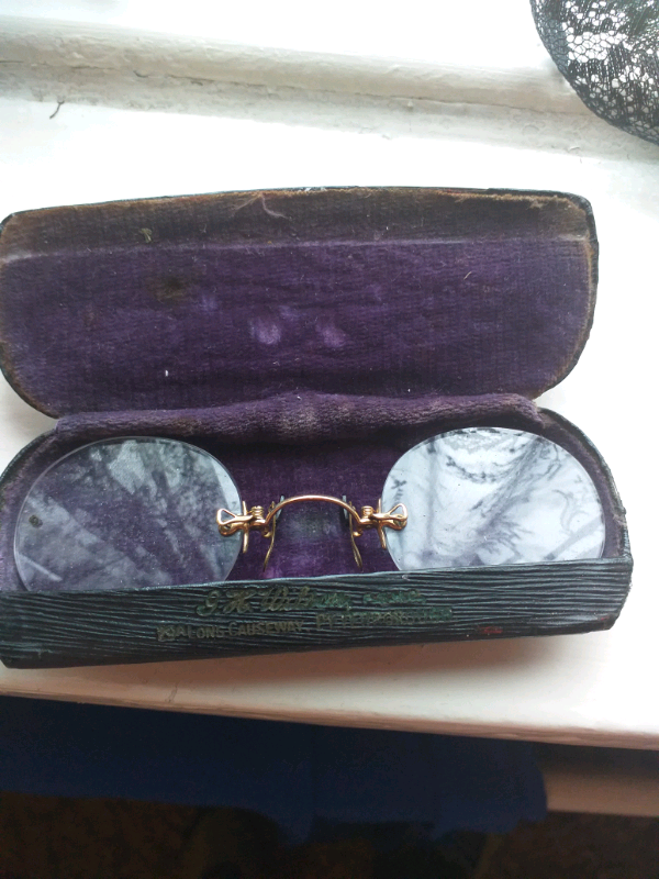Antique 12k rolled gold frame glasses 