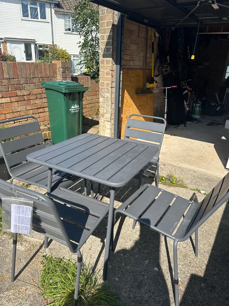 Bistro garden table and chairs set.